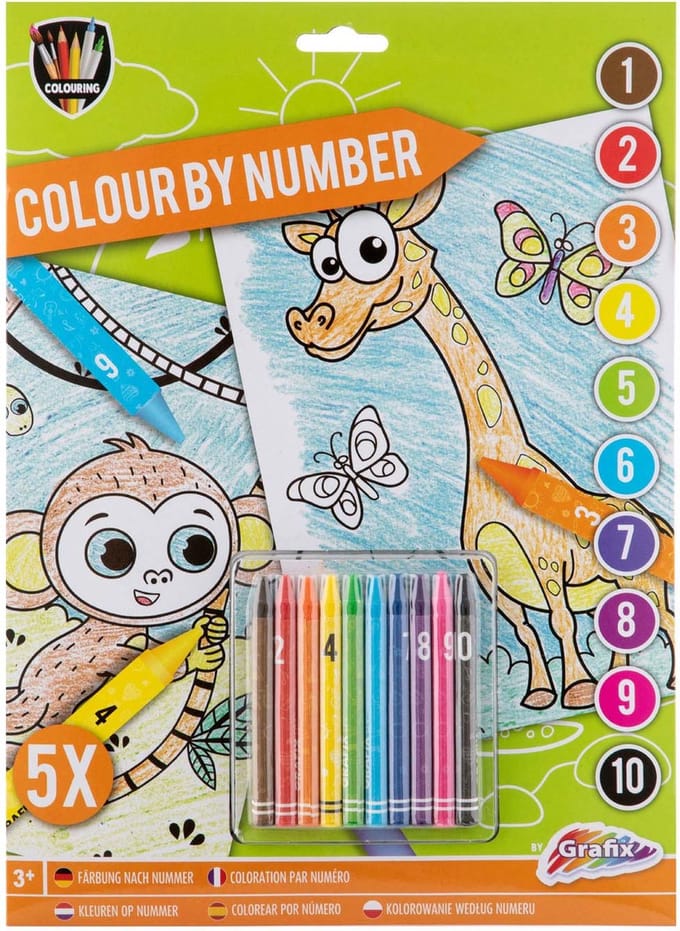 Grafix - Kleuren Op Nummer - Dieren - sinterklaas - kerst - cadeau - kado