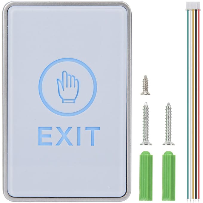 DK?920C Toegangscontrolesysteem Deur Uitgang Touchknop Deur Drukknop Releaseschakelaar white
