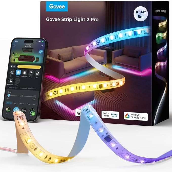 Slimme RGBWWIC LED Strip 5 Meter - Kleurveranderende Verlichting