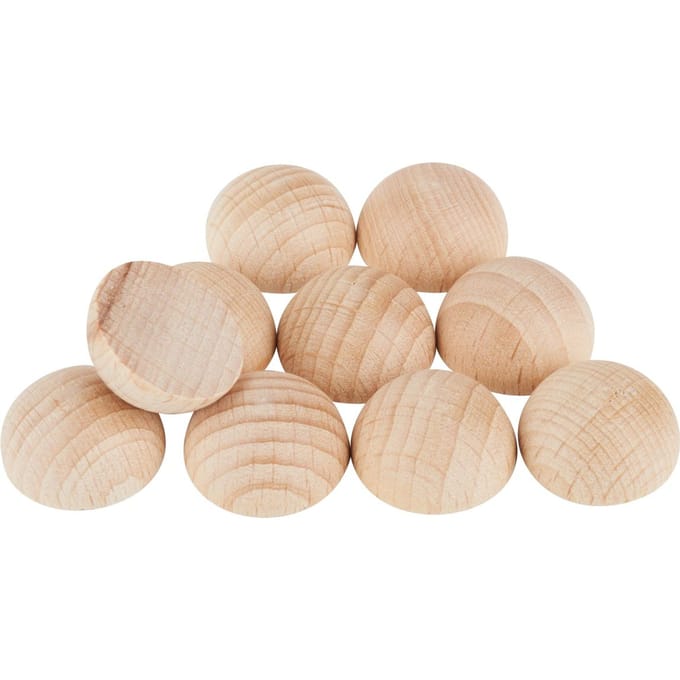 VBS Houten halve bollen zonder gat, 10 stuks - Ø 20 mm