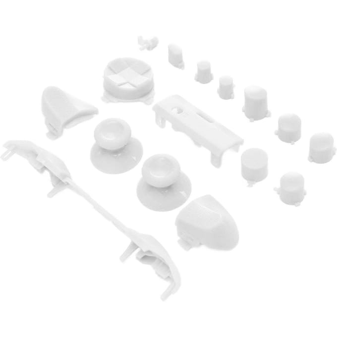 Ensemble Complet de Boutons de Manette de Jeu Poignées de Remplacement Kits d'Accessoires pour Xbox Series X blanc