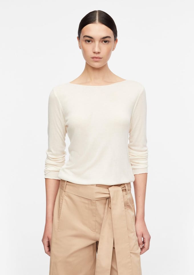 Semi-transparante Langarm T-shirt Dames COMMA