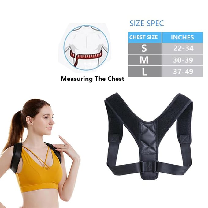 Verstelbare houdingcorrector, rugbrace, vrouw, man, lendensteun sleutelbeen taille en schouder houdingcorrectie L Adjustable
