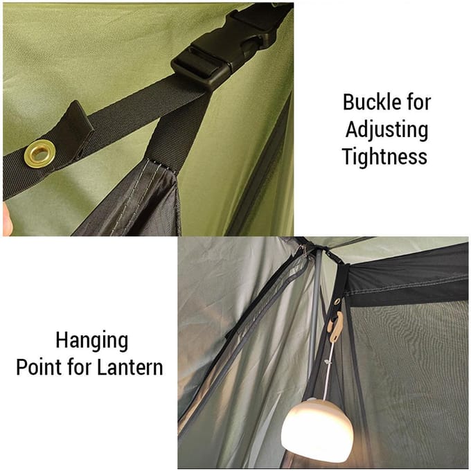 Waterdichte Backpacking Tent Set Winddichte 1/2 Persoons Tent Dubbellaags Kampeertenten groen