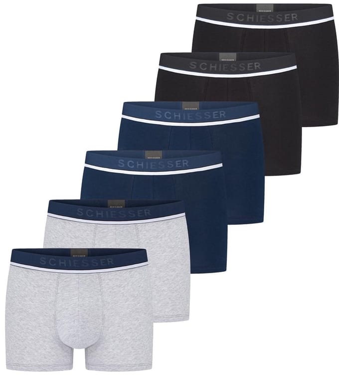 Schiesser Heren Shorts / Pants 6er Pack - 95/5 - Cotton