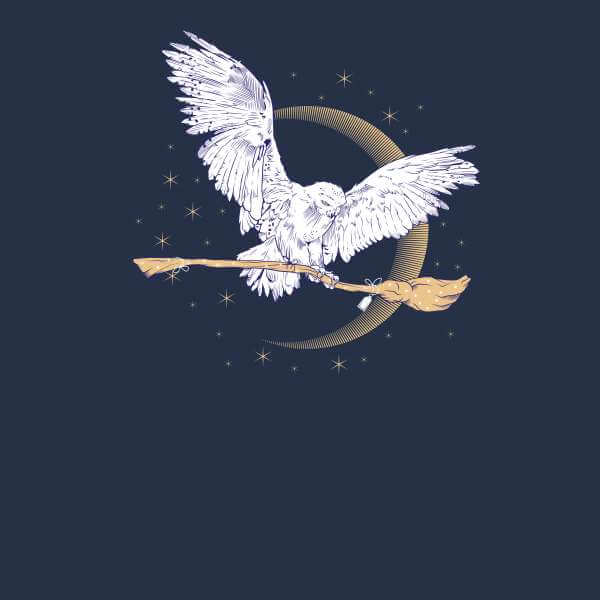 Harry Potter Hedwig Broom t-shirt - Navy - M