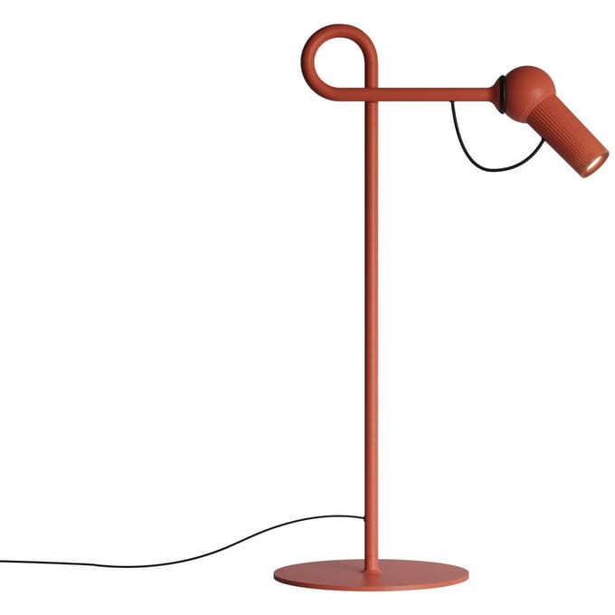 kdln LED tafellamp Bird, rood, 48 cm, metaal, dimbaar