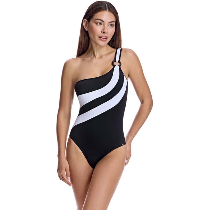 Asymmetrisch badpak met cups W251611 Dames