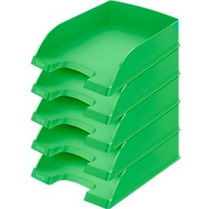 LEITZ® Opbergmand standaard 5227, kunststof, 5 stuks, groen