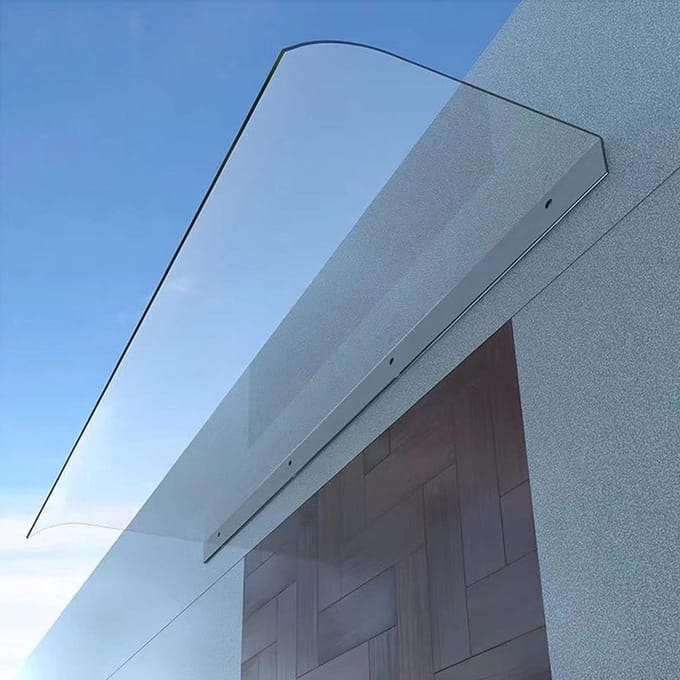 Regen Overkapping - Luifel Buiten - Deur Beschermen - Stevig Polycarbonaat - 50x340cm - Transparant