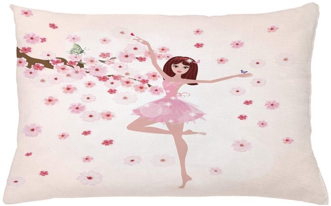 ABAKUHAUS Kussenhoes Ballett Sakura – 65x40 cm – Multicolor – Dubbelzijdig