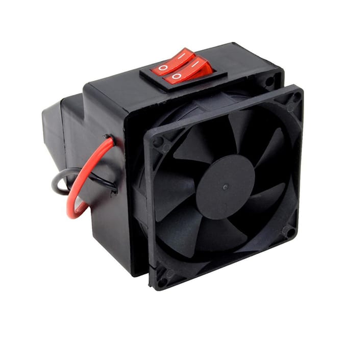 Draagbare voertuigverwarming, auto-interieurverwarming, elektrische verwarming, auto-ontdooier, autoföhn 12V zwart