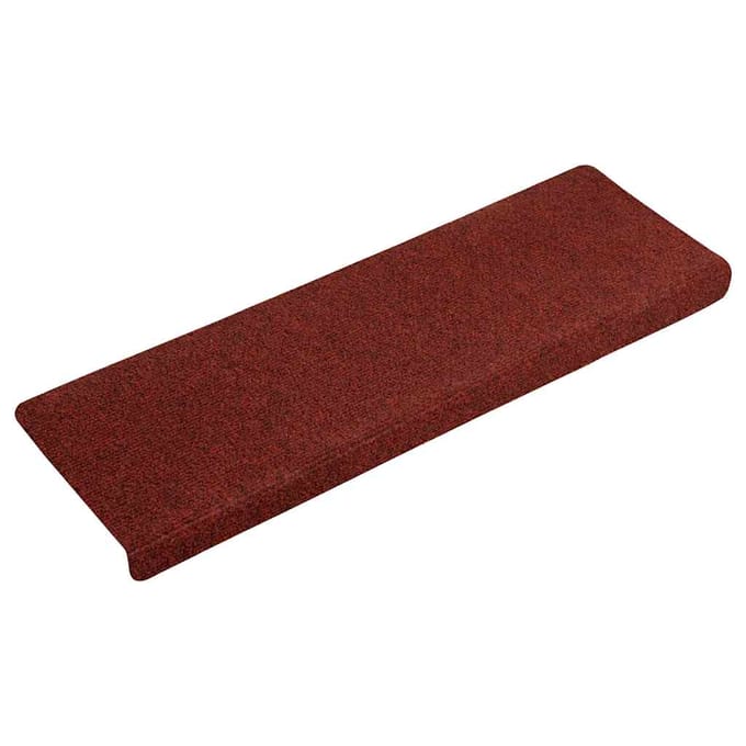 vidaXL - Trapmatten - Zelfklevend - 15 - stuks - 65x21x4 - cm - Bordeaux - Rood