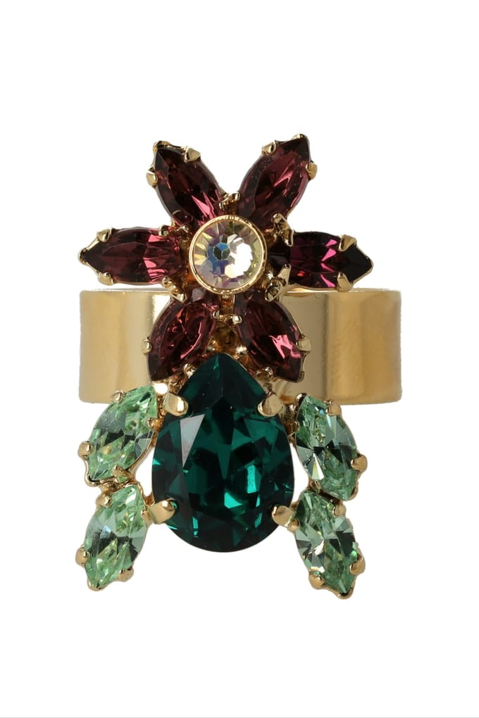 OTAZU Tropical Flower Ring Taglia: OS | Anelli Outlet | Donna