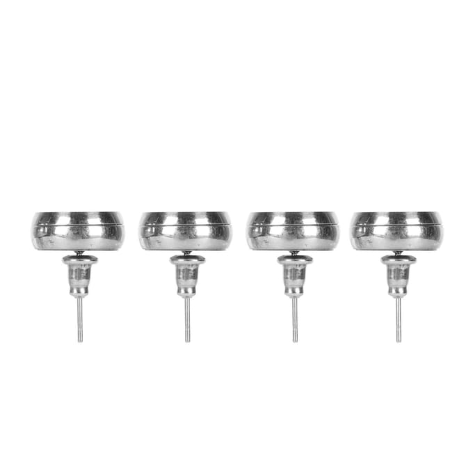 2 Paires Boucles d'Oreilles Diffuseur d'Huiles Essentielles Mode Forme Ronde Acier Inoxydable Boucles d'Oreilles Aromathérapie white