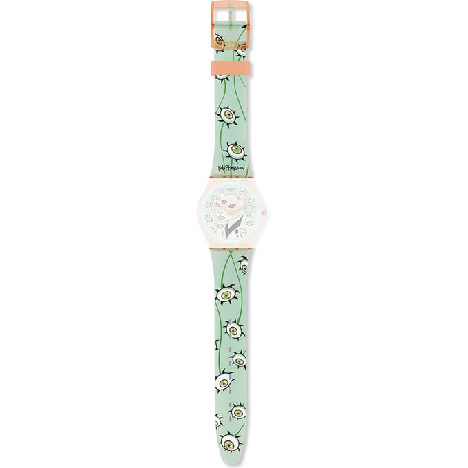 Swatch Plastic - Originals Medium (34mm) /Access/Solar/Musicall/Stop - G/SK/SL/SR/SS/SO28 AGP132 GP132 The Eyes Are Watching Horlogeband