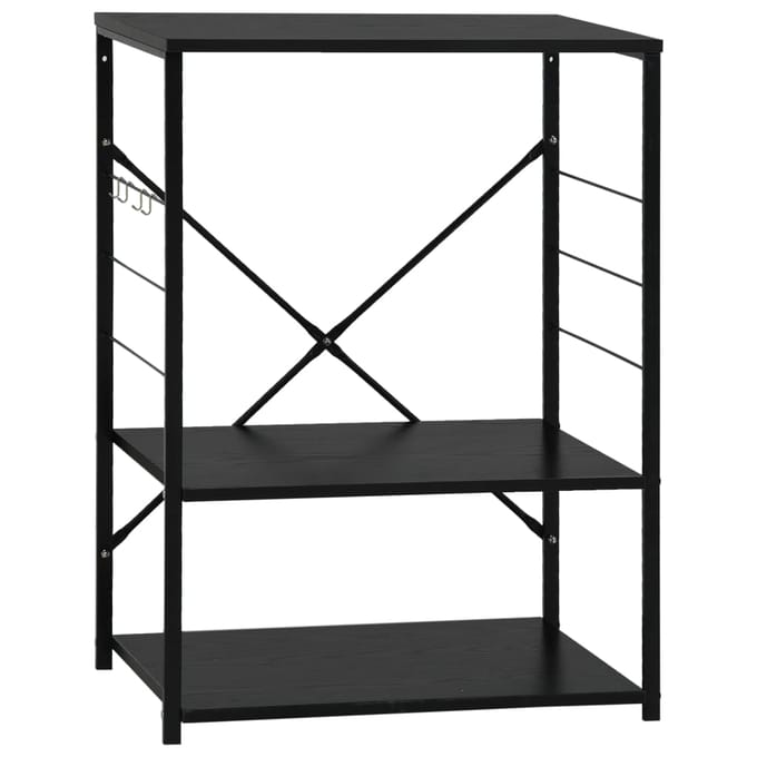 vidaXL - Magnetronkast - 60x39,6x79,5 - cm - bewerkt - hout - zwart