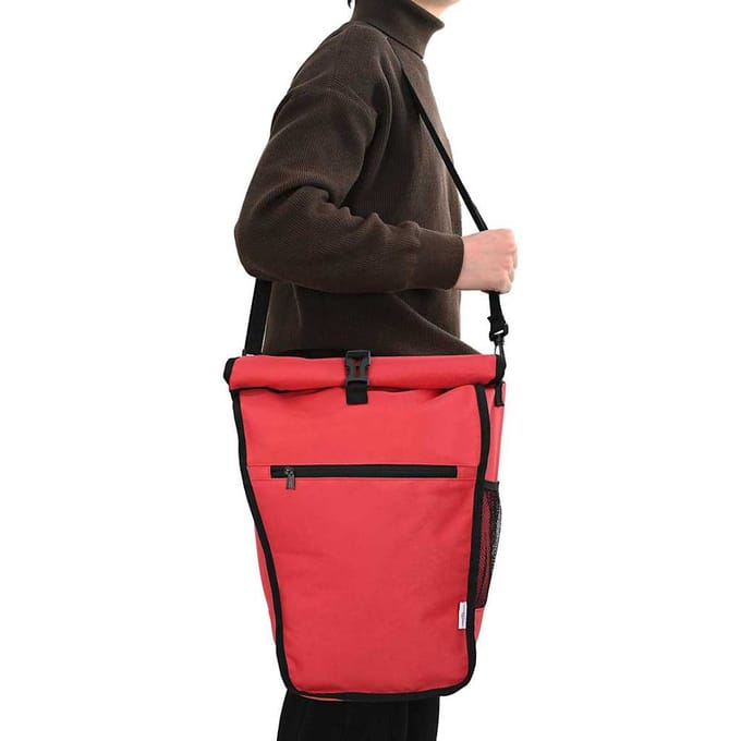 vidaXL - Fietstas - Rood - 34 - x - 16 - x - 59 - cm - Polyester
