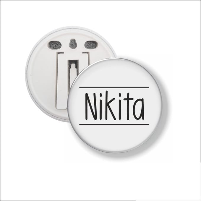 Button Met Clip 58 MM - Nikita