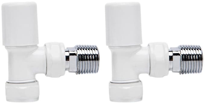 LINEA UNO - Radiator kraan haaks wit TYPE 30 - Set van 2 - 402037