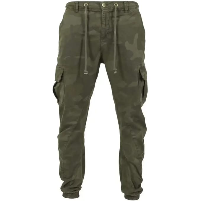 Urban Classics Cargobroek -Taille, 28 inch- Camo Groen