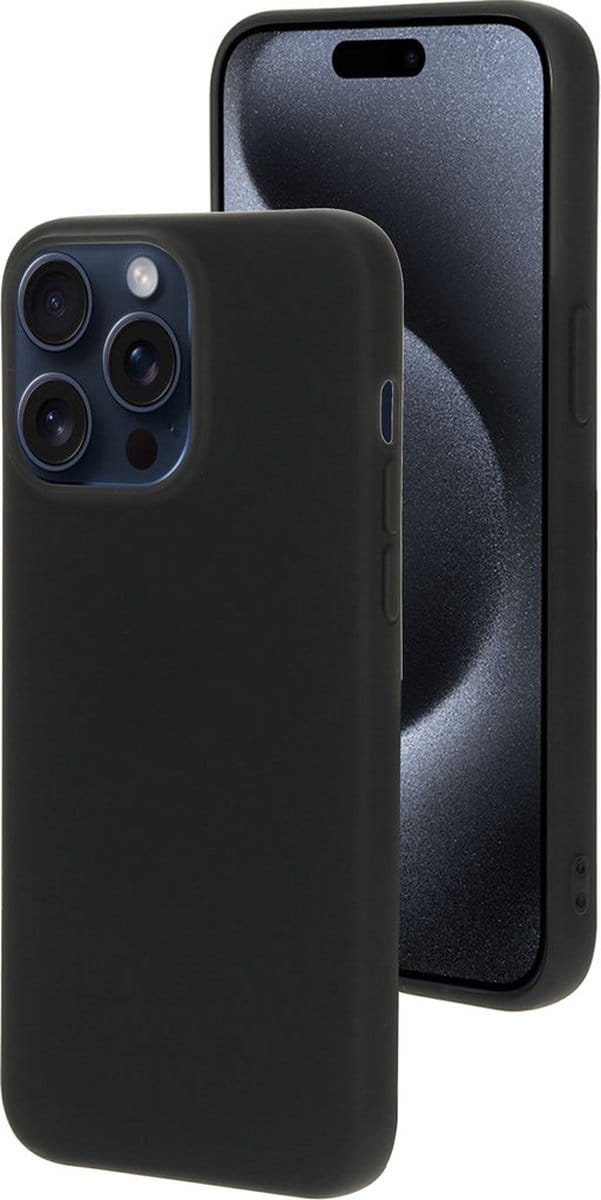 Mobiparts hoesje geschikt voor de Apple iPhone 15 Pro Max - Siliconen - Zwart