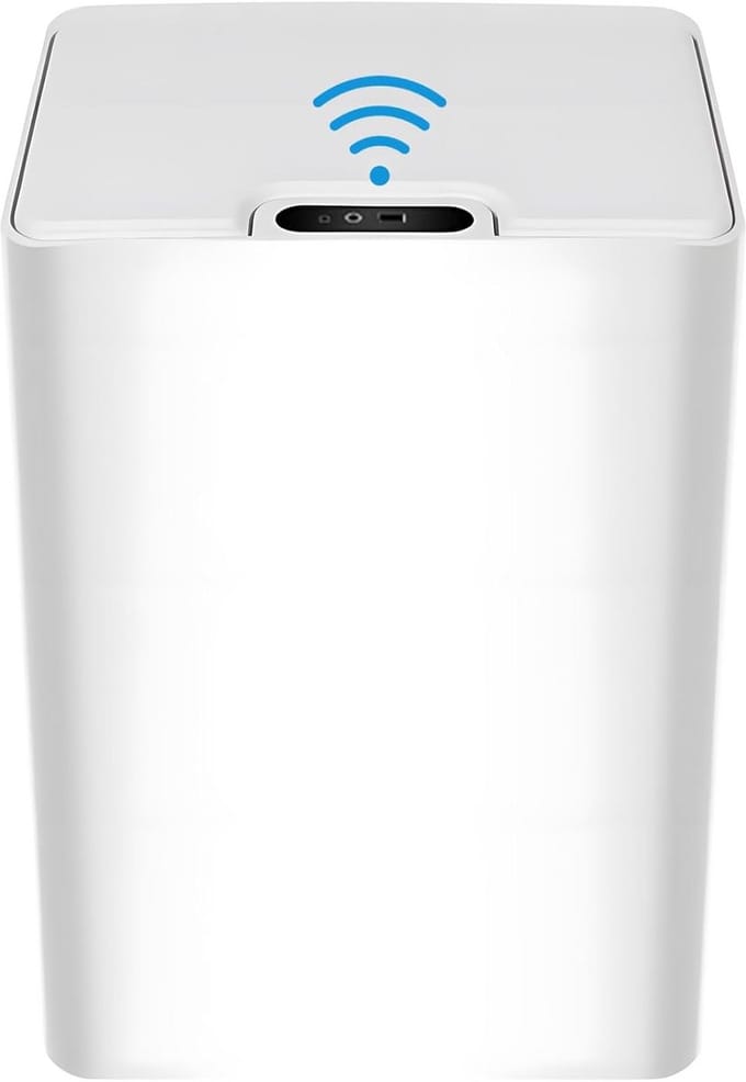 Afvalbak met Sensor - Prullenbak Touchless - Hygiënisch Afval - Waterdicht Ontwerp - 15 Liter - Wit