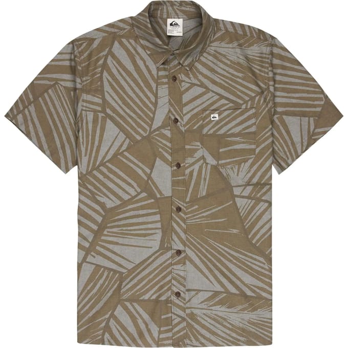 Quiksilver Forkhill Overhemd Met Korte Mouwen Groen S Man