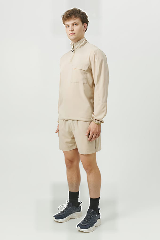 Soulland Marley Track Top Beige Größe: S/M | Leichte Jacken Outlet | Unisex | Braun