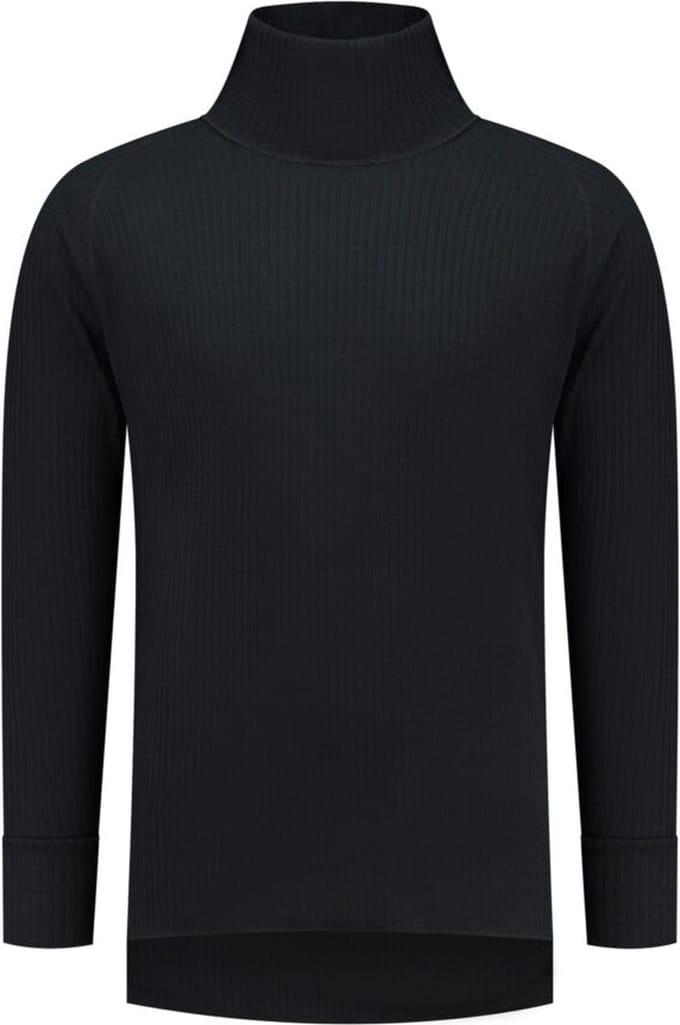 JS Thermoshirt lange mouw met col - Zwart - Maat M