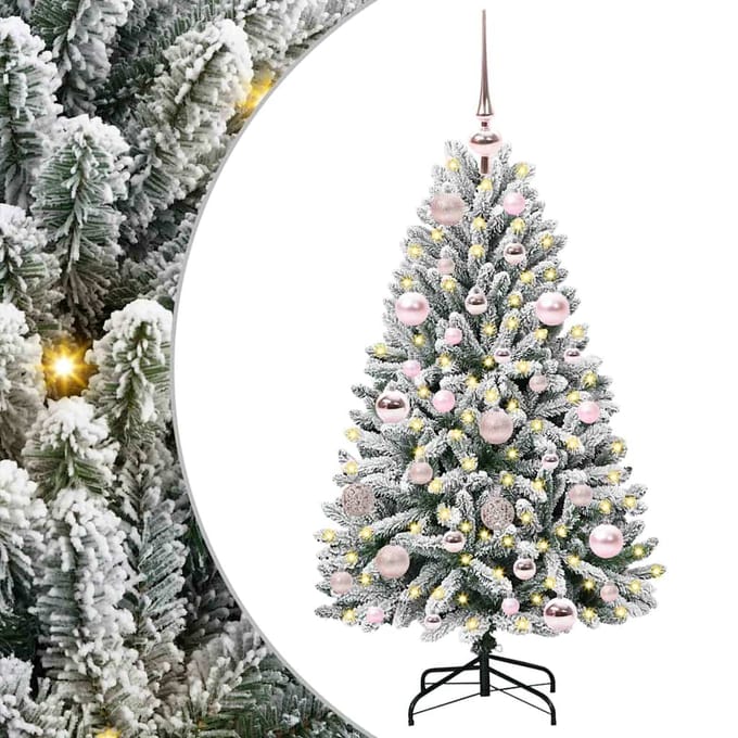 vidaXL - Kunstkerstboom - 120 - cm - 150 - LED's - Warmwit - PVC - en - Staal