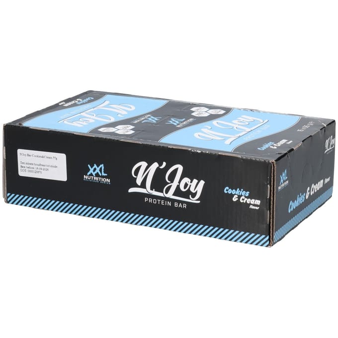 XXL Nutrition - N'Joy Protein Bar - Cookies & Cream - Eiwitreep - 15 Stuks