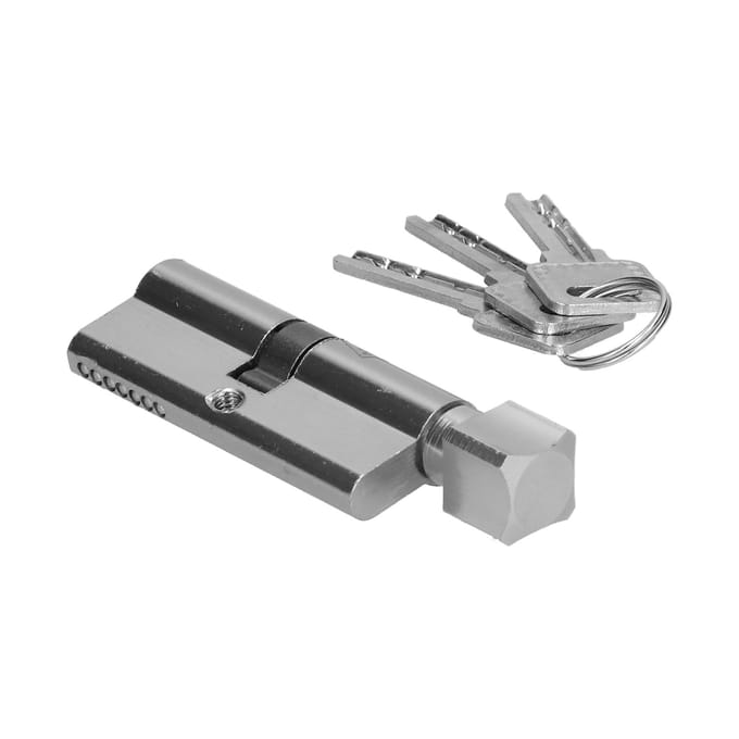 Binnensleutelcilinder Aluminium-IJzerlegering Deurslotkern voor Deurdikte van 3550mm gray