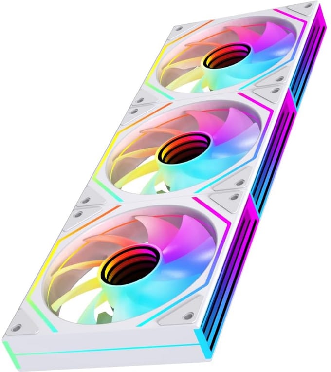 PC Behuizing Ventilator - RGB Ventilator - Computer Koeling - Infinity Mirror Effect - 120MM - Wit