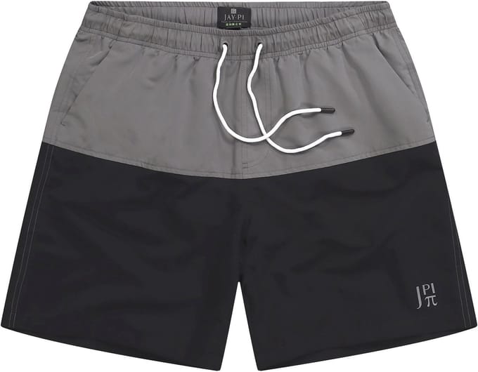 JAY-PI - Heren - Zwemshorts beachwear elastische tailleband - Zwart - Maat L