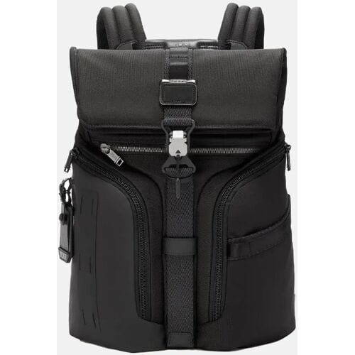 TUMI Zwarte Nylon Rugzak Handtas Met Zilveren Hardware Heren tassen 0232759D Basic Set (Bag+Tag)