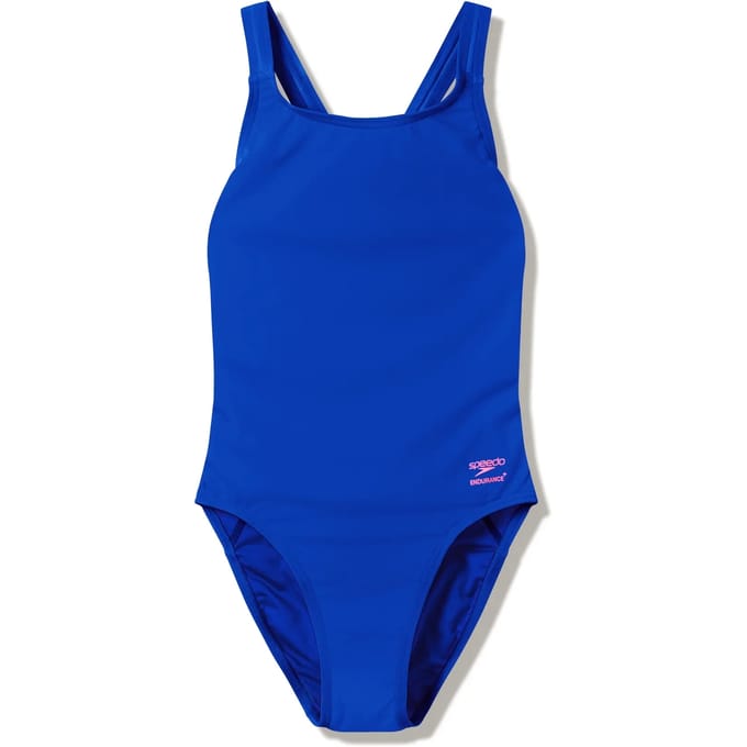 Speedo Dames Badpak Solid Leaderback Calm Kobaltblauw