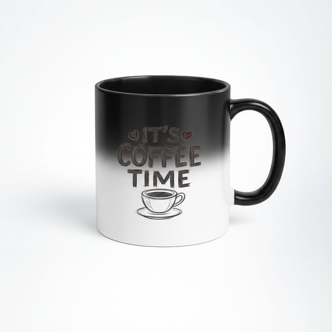 It's Coffee Time" Magische Mok - Warmtegevoelige Koffiebeker