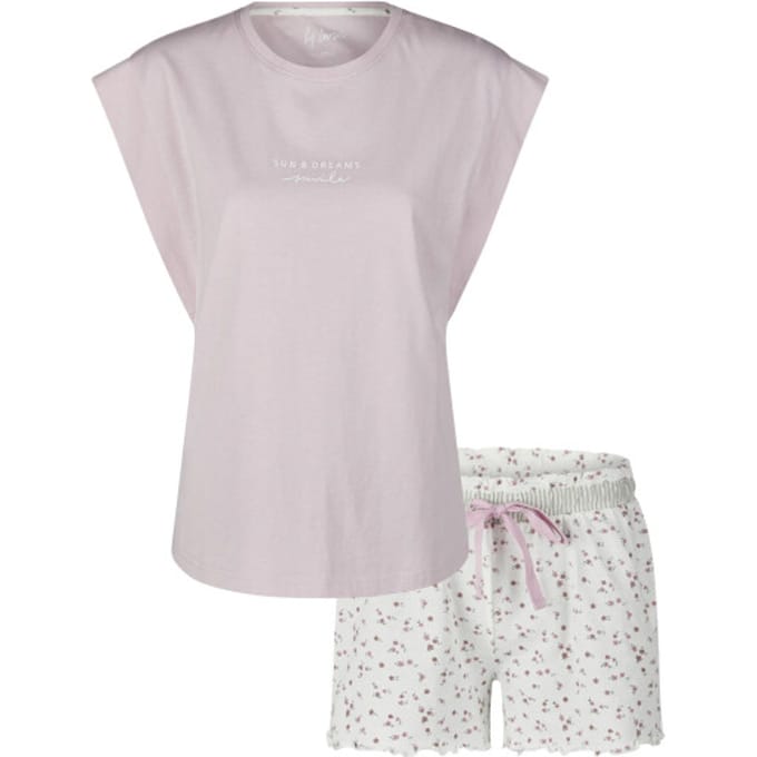 By Louise Dames Korte Pyjama Set Shortama Lila Sun&Dreams - Maat M