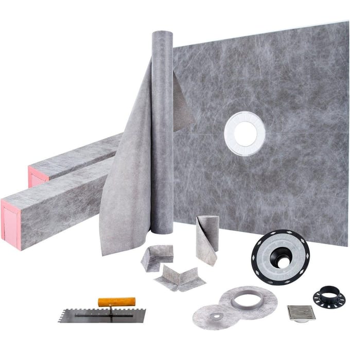 Kit d'étanchéité pour douche Kit de douche Receveur 48''x48'' avec Bonde Centrale PVC
