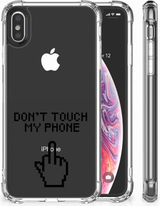 Apple iPhone X | Xs Anti Shock Case Finger Don't Touch My Phone