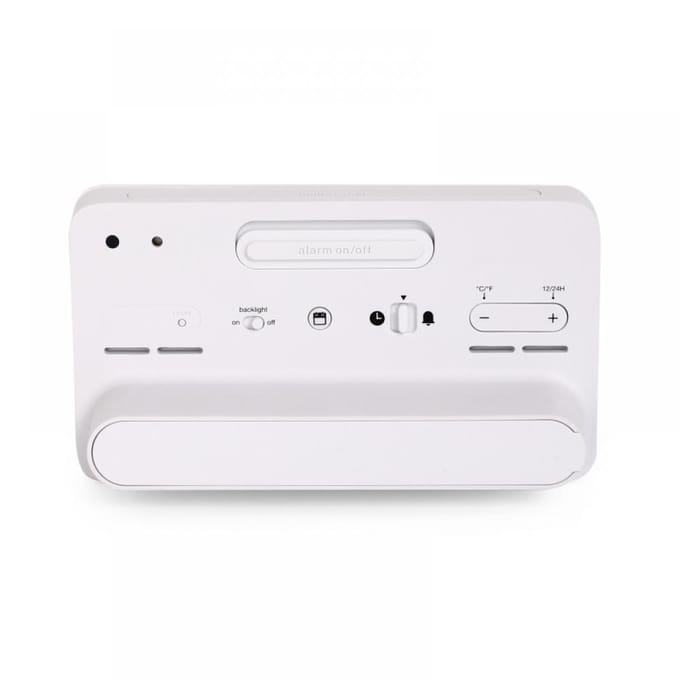 Braun BC10W - Wekker - Digitaal - Alarm - LCD - Backlight - Snooze - 12/24U - Datumaanduiding - Temperatuuraanduiding - Wit