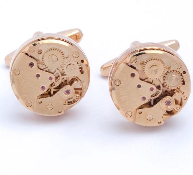 Manchetknopen - Horloge Mechanisch Rose Goud