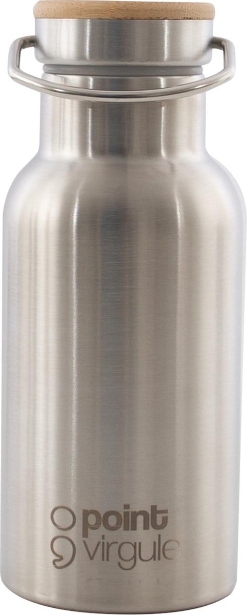 Point-Virgule Drinkfles Isoleerfles inox - 350 ml - bamboe deksel