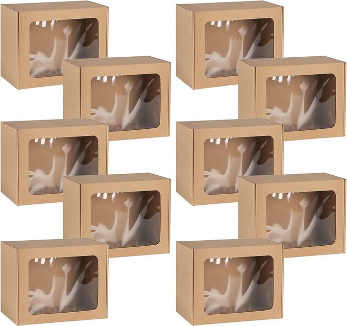 Rechthoekige geschenkdozen met venster set van 10