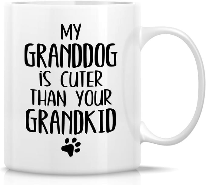Grappige Mok voor Opa en Oma - Cadeau met Hondenthema