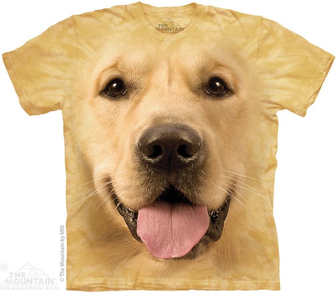 T-shirt Big Face Golden S