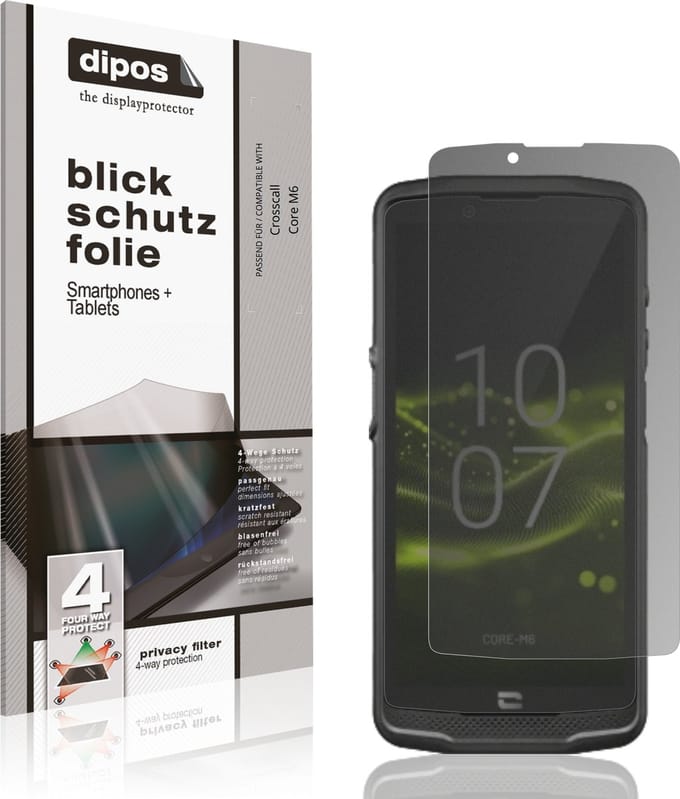 dipos – Matte Privacy Screenprotector geschikt voor Crosscall Core M6 | Anti-Spy Beschermfolie