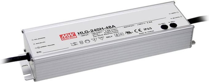 Mean Well HLG-240H-48A LED-driver, LED-transformator Constante spanning, Constante stroomsterkte 240 W 5 A 48 V/DC PFC-