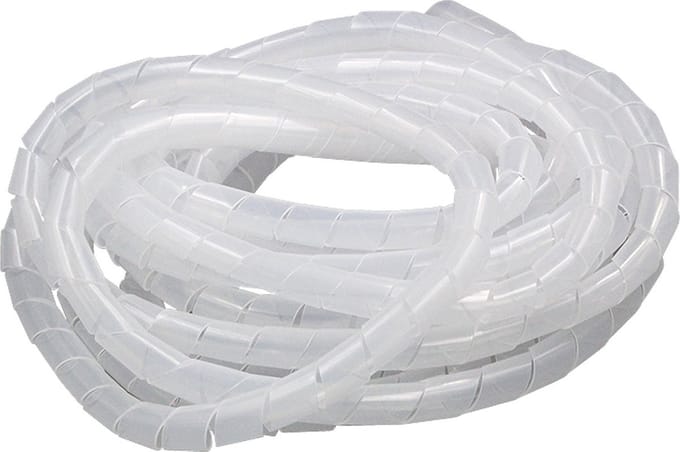 11m PE spiraalbuizen Draadwikkeling Organizer Netjes buis, nominale diameter: 8mm (wit)